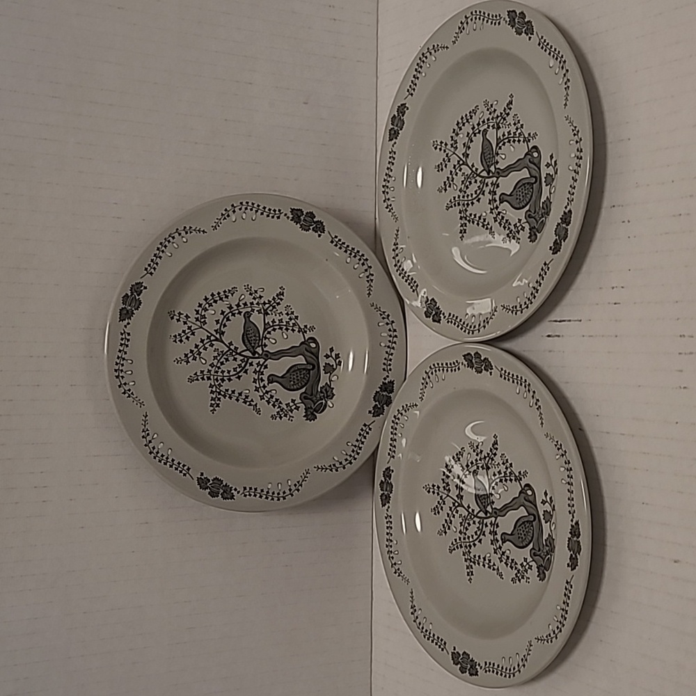 Set of 3 Wedgwood Partridge in a Pear Tree Salad Plates